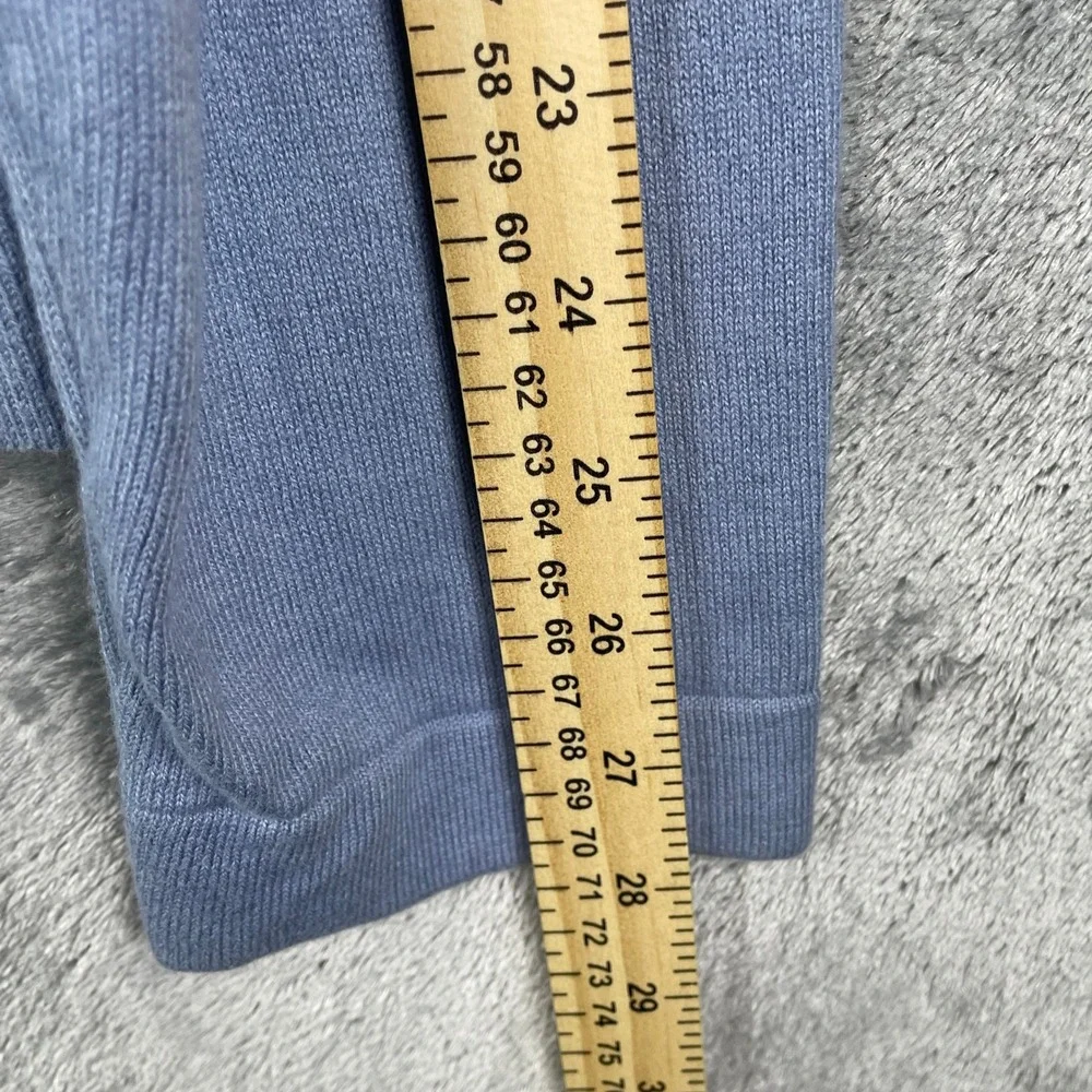 Banana Republic Sweater Mens Large Blue Mock Neck Cotton Cashmere Y2K 719646-01